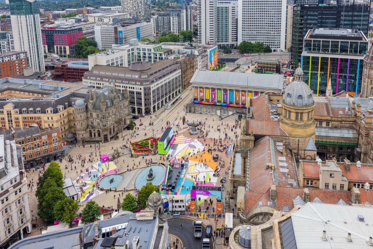 View from above on Birmingham